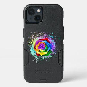 Colorful Rainbow Rose iPhone 13 Case