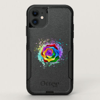 Colorful Rainbow Rose OtterBox Commuter iPhone 11 Case