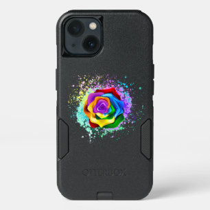 Colorful Rainbow Rose iPhone 13 Case