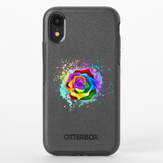 Colorful Rainbow Rose OtterBox Symmetry iPhone XR Case