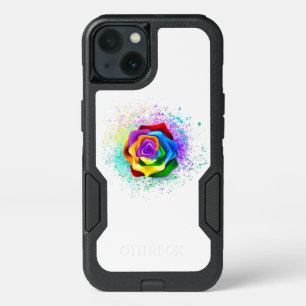 Colorful Rainbow Rose iPhone 13 Case
