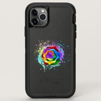 Colorful Rainbow Rose OtterBox Defender iPhone 11 Pro Max Case