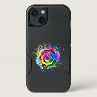 Colorful Rainbow Rose iPhone 13 Case