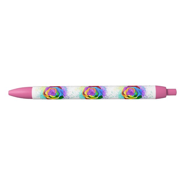 Colorful Rainbow Rose Pen (Front)