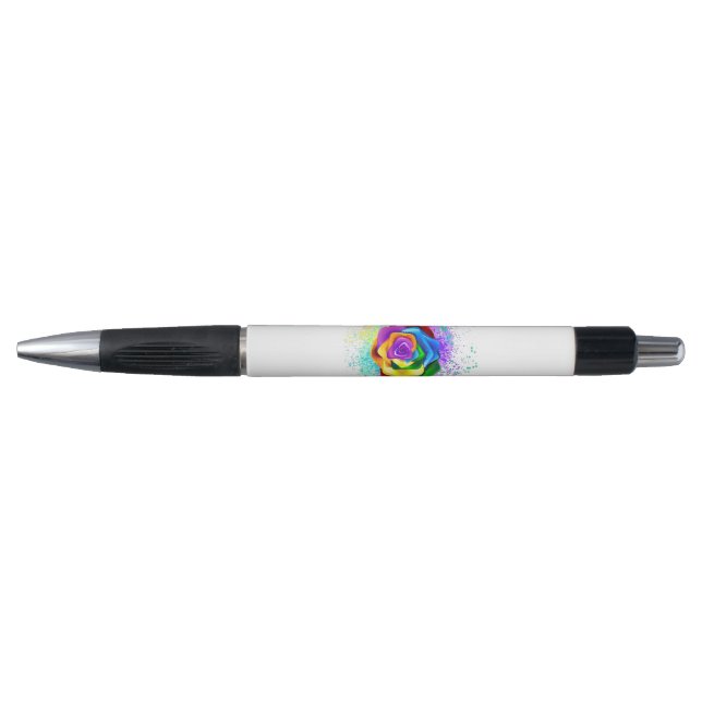 Colorful Rainbow Rose Pen (Front)