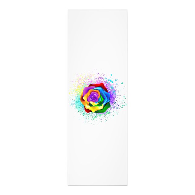 Colorful Rainbow Rose Photo Print (Front)