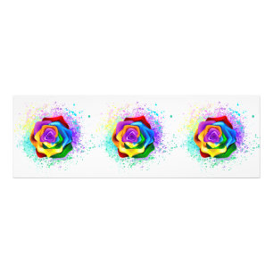 Colorful Rainbow Rose Photo Print