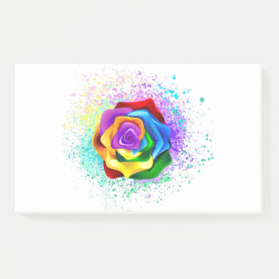 Colorful Rainbow Rose Post-it Notes