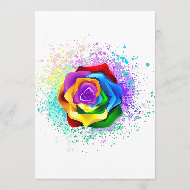 Colorful Rainbow Rose Program (Front)