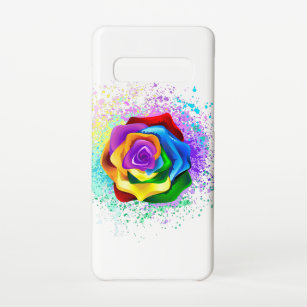 Colorful Rainbow Rose Samsung Galaxy S10 Case