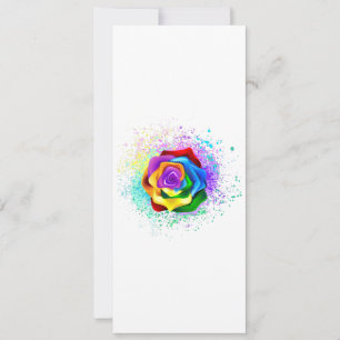 Colorful Rainbow Rose Save The Date