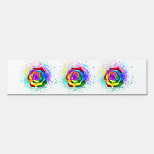 Colorful Rainbow Rose Sign