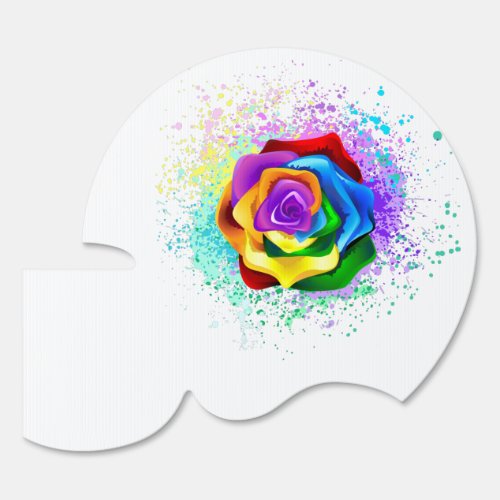 Colorful Rainbow Rose Sign