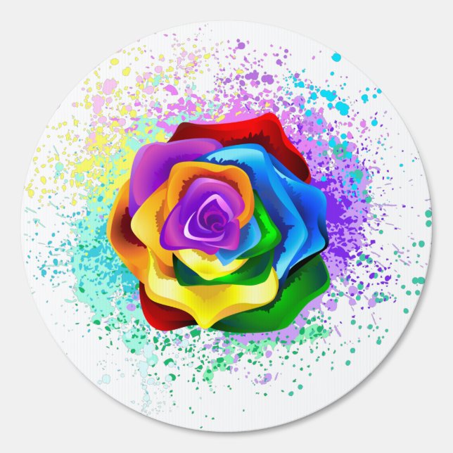 Colorful Rainbow Rose Sign (Front)