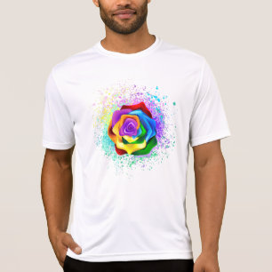 Colorful Rainbow Rose T-Shirt