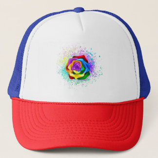 Colorful Rainbow Rose Trucker Hat