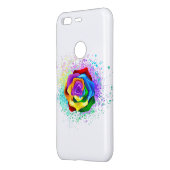 Colorful Rainbow Rose Uncommon Google Pixel Case (Back/Left)