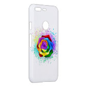 Colorful Rainbow Rose Uncommon Google Pixel Case (Back/Right)