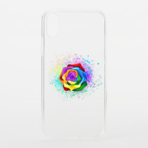 Colorful Rainbow Rose iPhone XS Case