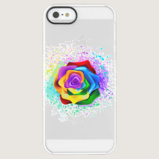Colorful Rainbow Rose Permafrost iPhone SE/5/5s Case
