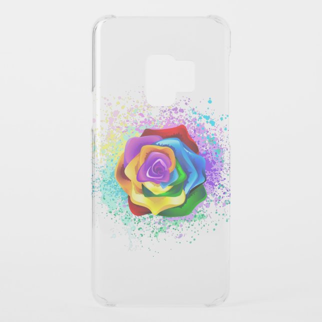 Colorful Rainbow Rose Uncommon Samsung Galaxy Case (Back)