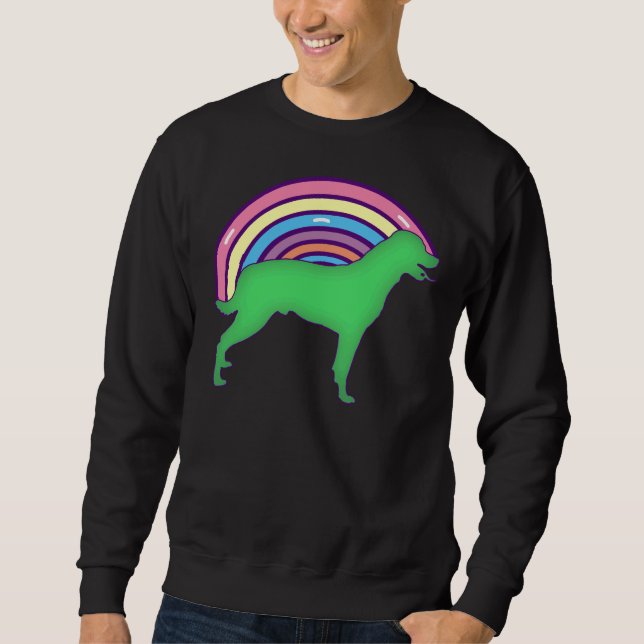 Colorful Rainbow Rottweiler Sweatshirt (Front)