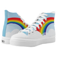Colorful Rainbow Scene Bright Cute Clouds Sky High-top Sneakers at Zazzle