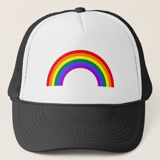 Colorful Rainbow Shape Trucker Hat (Front)