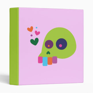 Colorful Rainbow Skull Binder