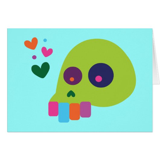 Colorful Rainbow Skull Cards (Front Horizontal)