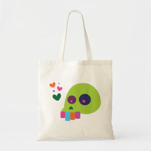 Colorful Rainbow Skull Tote Bag