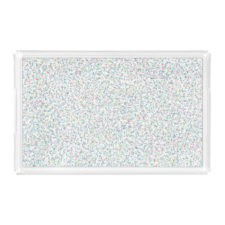 Colorful Rainbow Speckled Dots Acrylic Tray