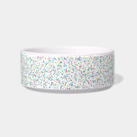 Colorful Rainbow Speckled Dots Bowl<br><div class="desc">This cute and colorful design features a rainbow of dots speckled in raspberry pink,  marigold orange,  bright sunny yellow,  mint green,  french blue and amethyst purple.</div>