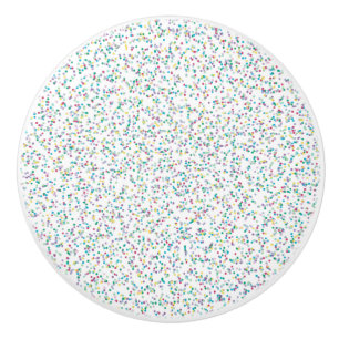 Colorful Rainbow Speckled Dots Ceramic Knob