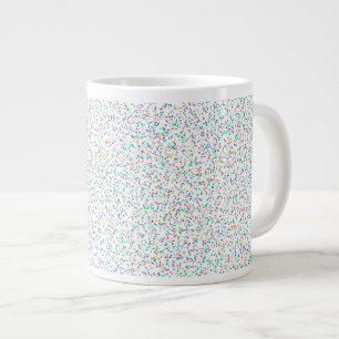Colorful Rainbow Speckled Dots Giant Coffee Mug