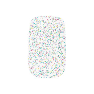 Colorful Rainbow Speckled Dots Minx Nail Art