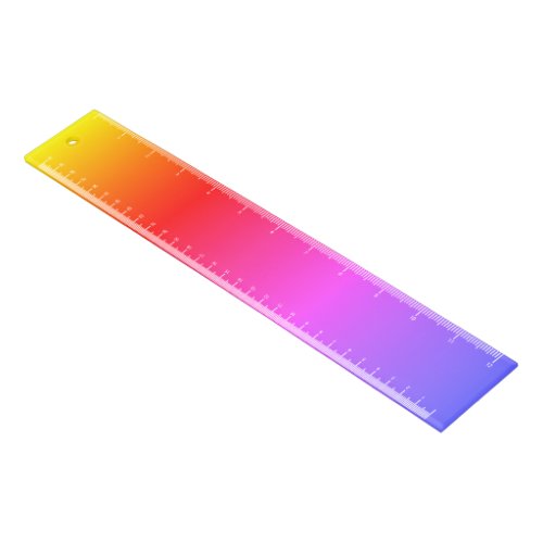 Colorful Rainbow Spectrum 12 inch Ruler