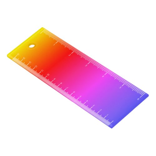 Colorful Rainbow Spectrum 6 inch Ruler