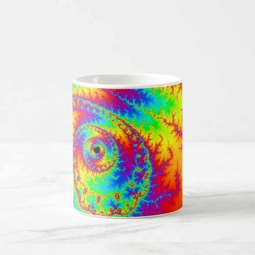 Colorful Rainbow Spiral Fractal Coffee Mug