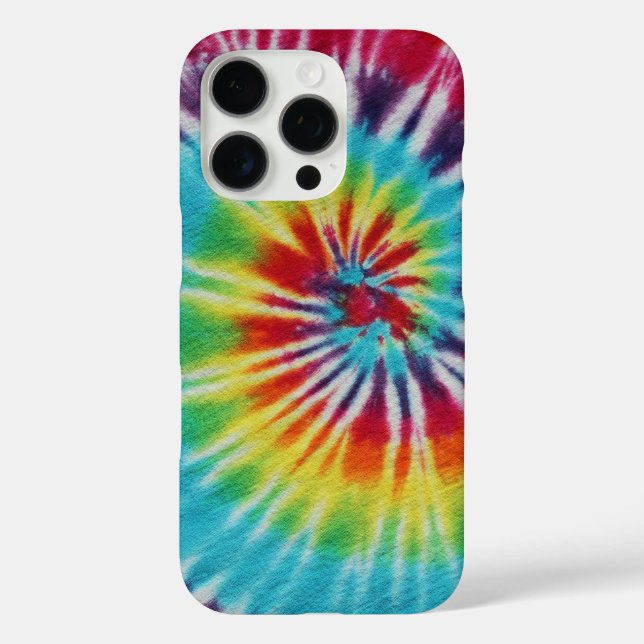 Colorful Rainbow Spiral Tie Dye Case-Mate iPhone Case (Back)