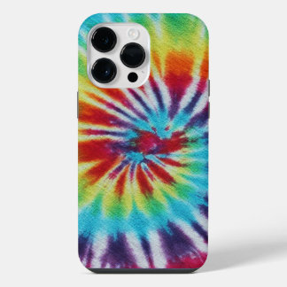 Colorful Rainbow Spiral Tie Dye iPhone 14 Pro Max Case