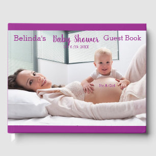 Colorful Rainbow Spirals Baby Shower Collection Guest Book