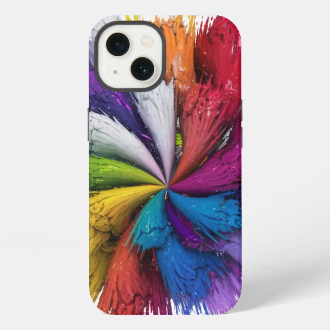 Colorful Rainbow Splash Iphone Case (Back)