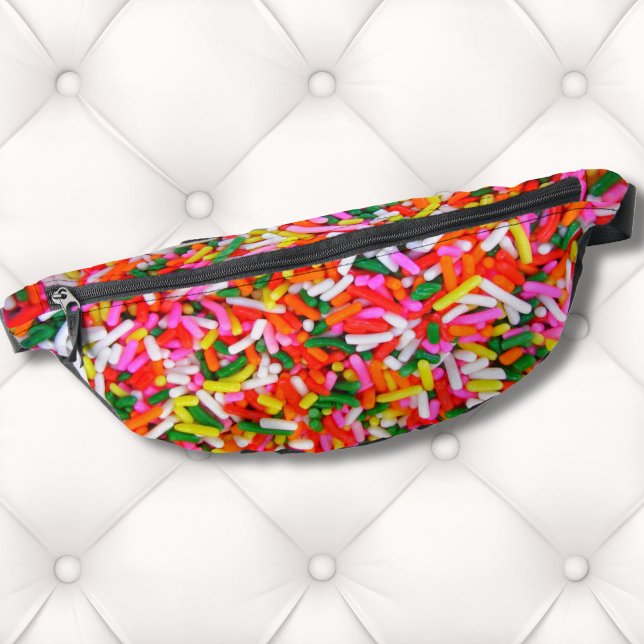 Colorful Rainbow Sprinkles Fanny Pack (Fun Colorful Candy Sweet Pattern Rainbow Sprinkles Fanny Pack)
