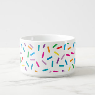 Colorful Rainbow Sprinkles Pattern Bowl