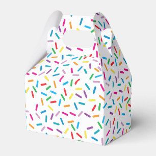 Colorful Rainbow Sprinkles Pattern Favor Boxes