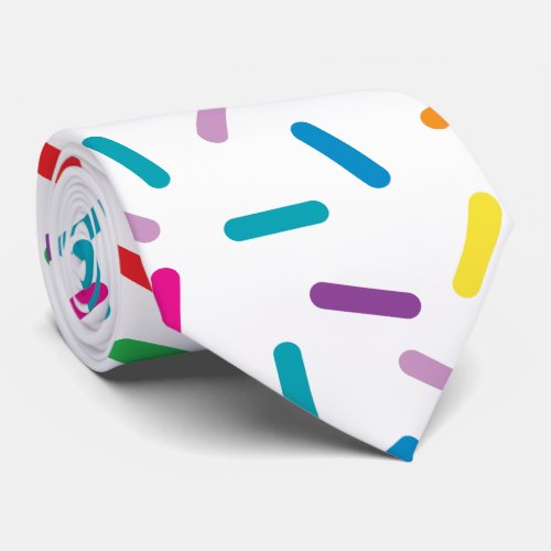 Colorful Rainbow Sprinkles Pattern Neck Tie