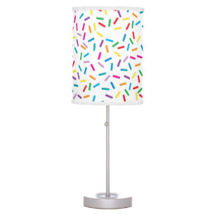 Colorful Rainbow Sprinkles Pattern Table Lamp