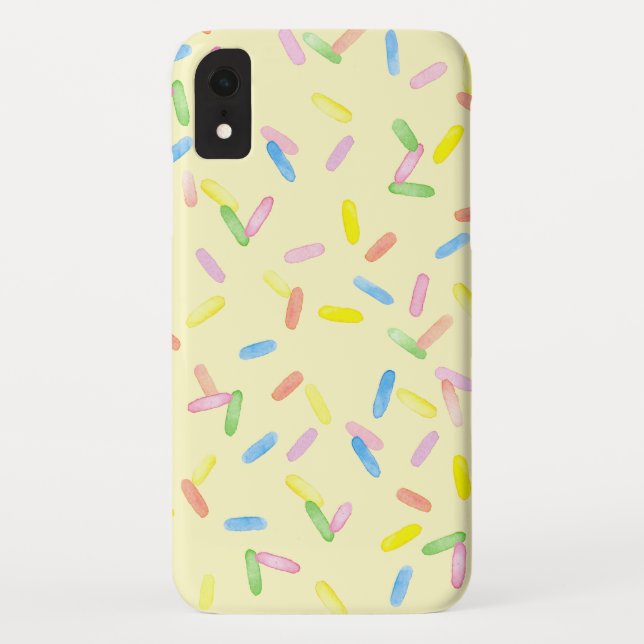 Colorful rainbow sprinkles watercolor Case-Mate iPhone case (Back)