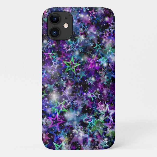 colorful rainbow stars phone case (Back)